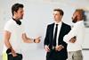 Nikolaj Lie Kaas with Esben Smed and Dar Salim on the set of ‘Agent’